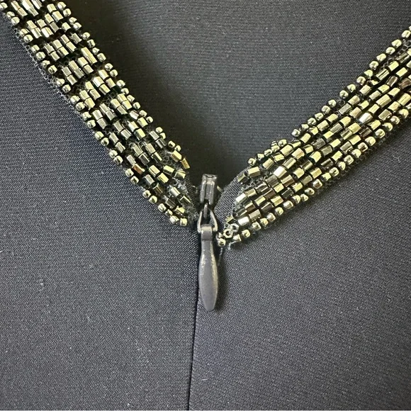 Ralph Lauren Embellished Evening Gown Navy Dress SZ 4 - Picture 9 of 14